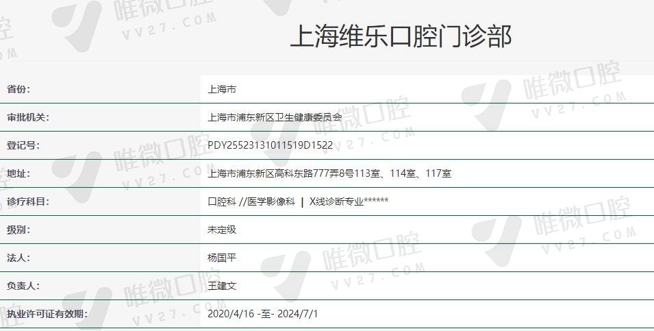 上海维乐口腔是医保医院吗？看价格表收费并不贵就是不知地址在哪